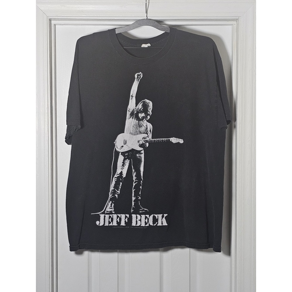 Jeff Beck 2014 Graphic Tee Shirt Men's Size XL Alstyle Black Short Sleeve Faded - Picture 1 of 3